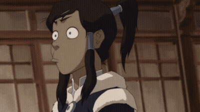 A Close Up Of A Cartoon Character With A Ponytail Making A Surprised Face GIF