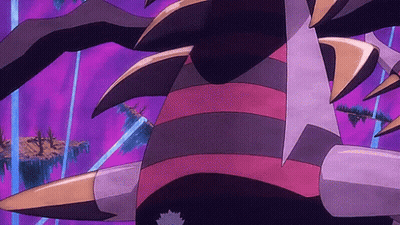 A Close Up Of A Cartoon Character With A Purple Background GIF