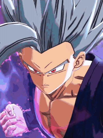 A Close Up Of A Cartoon Character With A Purple Background GIF