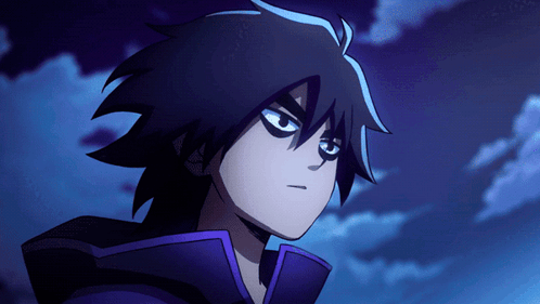 A Close Up Of A Cartoon Character With A Purple Collar GIF