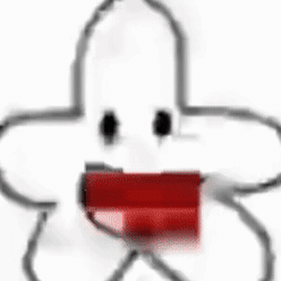 A Close Up Of A Cartoon Character With A Red Lipstick On His Lips . GIF
