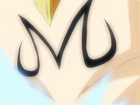 A Close Up Of A Cartoon Character With A S On His Face GIF