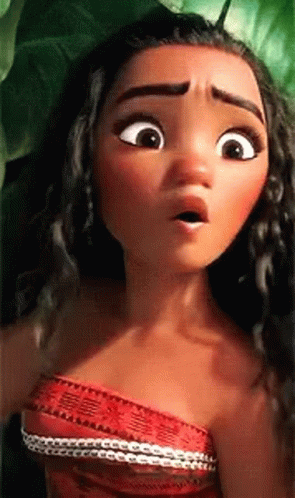 A Close Up Of A Cartoon Character With A Surprised Expression On Her Face . GIF