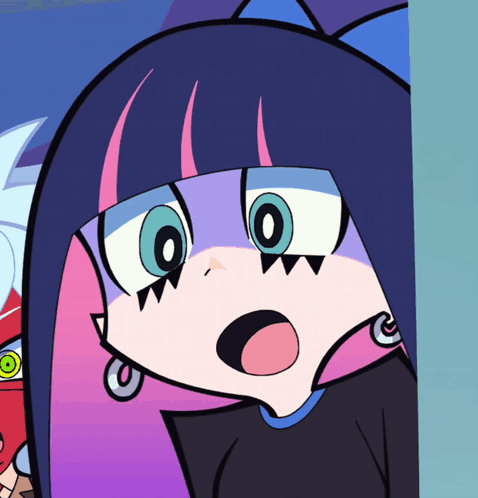 A Close Up Of A Cartoon Character With A Surprised Expression On Her Face GIF