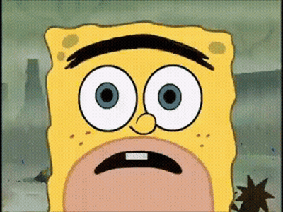 A Close Up Of A Cartoon Character With A Surprised Look On His Face . GIF