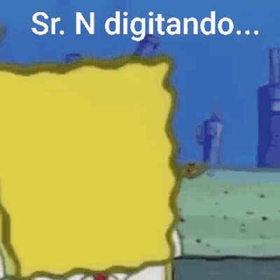 A Close Up Of A Cartoon Character With A Surprised Look On His Face And The Words `` Sr. N Digitando '' . GIF