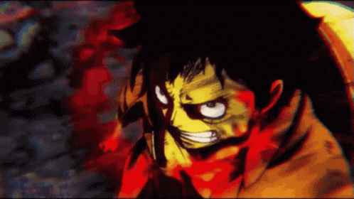 A Close Up Of A Cartoon Character With A Yellow Face GIF