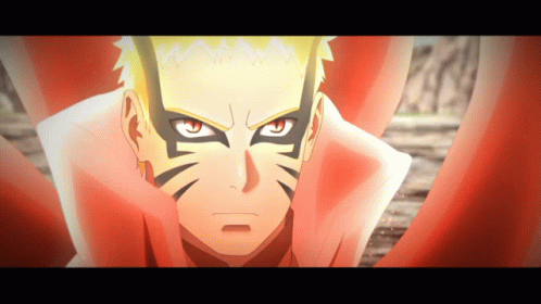 A Close Up Of A Cartoon Character With A Yellow Hair And Red Eyes GIF