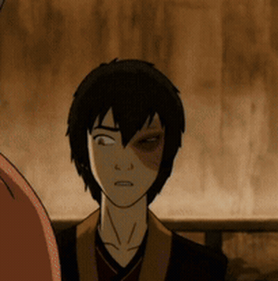 A Close Up Of A Cartoon Character With Black Hair GIF