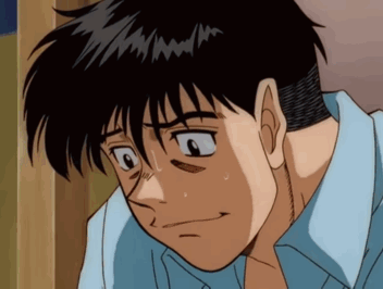 A Close Up Of A Cartoon Character With Black Hair GIF