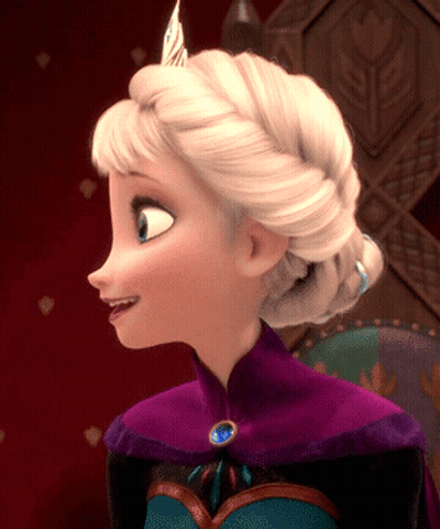 A Close Up Of A Cartoon Character With Blonde Hair GIF