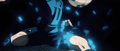 A Close Up Of A Cartoon Character With Blue Eyes GIF