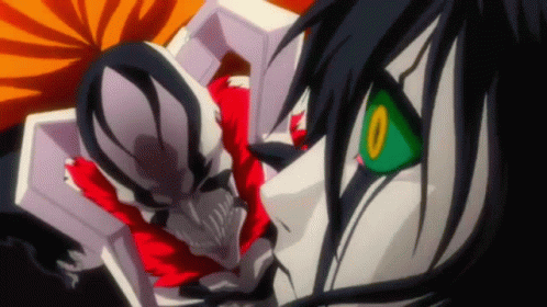 A Close Up Of A Cartoon Character With Green Eyes And A Number 0 On His Face GIF