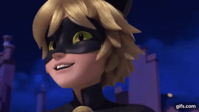 A Close Up Of A Cartoon Character With Green Eyes Wearing A Cat Mask . GIF