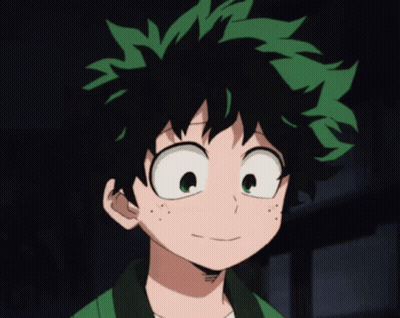 A Close Up Of A Cartoon Character With Green Hair And White Eyes GIF