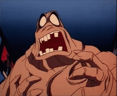 A Close Up Of A Cartoon Character With His Mouth Open . GIF
