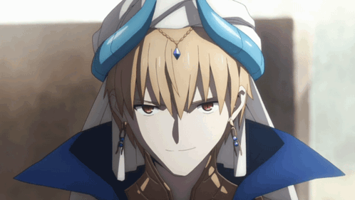 A Close Up Of A Cartoon Character With Horns GIF