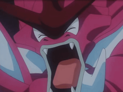 A Close Up Of A Cartoon Character With Its Mouth Wide Open GIF