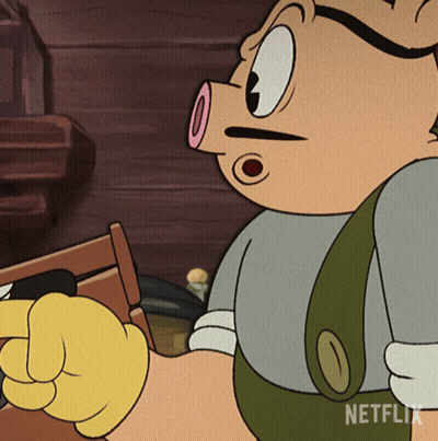 A Close Up Of A Cartoon Character With Netflix Written On The Bottom GIF