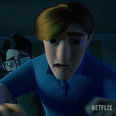 A Close Up Of A Cartoon Character With Netflix Written On The Bottom GIF