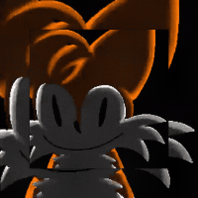 A Close Up Of A Cartoon Character With Orange Hair And A Black Background GIF