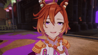 A Close Up Of A Cartoon Character With Purple Eyes And A Crown On Her Head GIF