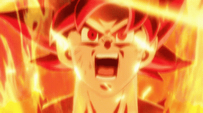 A Close Up Of A Cartoon Character With Red Hair And A Yellow Background GIF