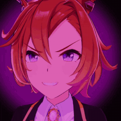 A Close Up Of A Cartoon Character With Red Hair GIF