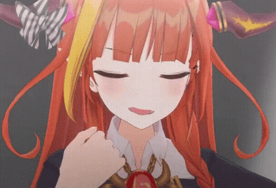 A Close Up Of A Cartoon Character With Red Hair GIF