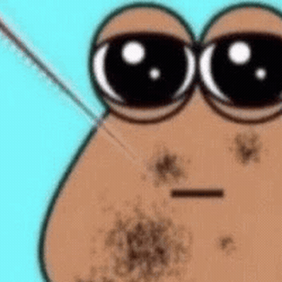 A Close Up Of A Cartoon Character With Sunglasses And A Needle In Its Eye . GIF