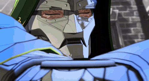 A Close Up Of A Cartoon Character With The Number 2 On His Face GIF