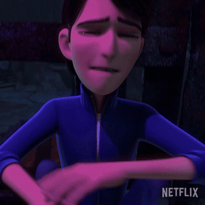 A Close Up Of A Cartoon Character With The Word Netflix On The Bottom GIF