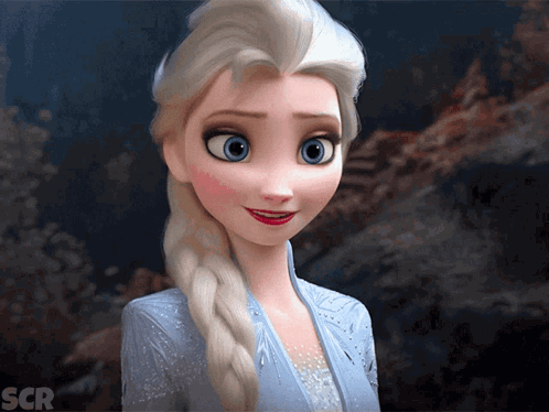 A Close Up Of A Cartoon Character With The Word Scr On The Bottom GIF