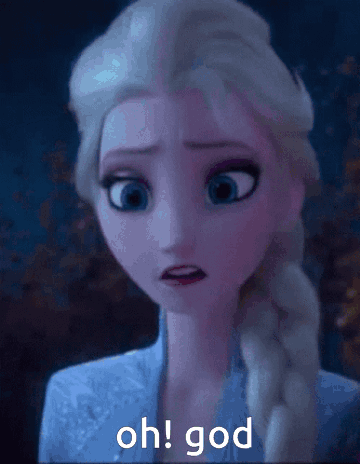 A Close Up Of A Cartoon Character With The Words Oh God Written On It GIF