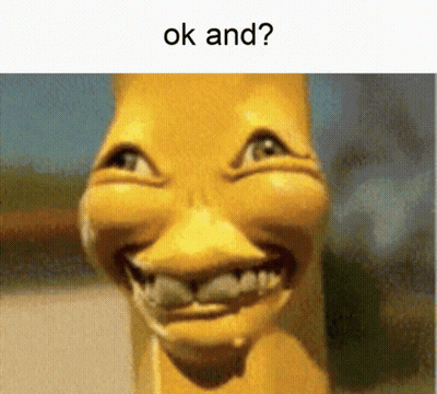 A Close Up Of A Cartoon Character With The Words Ok And Below It GIF