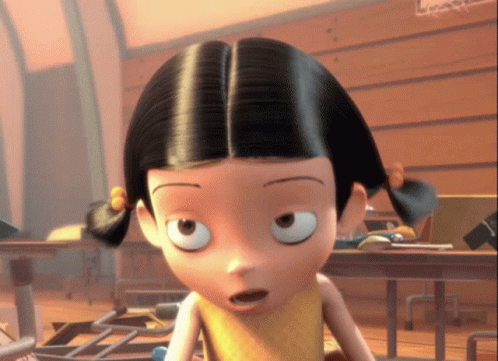 A Close Up Of A Cartoon Girl 'S Face With Her Eyes Closed GIF