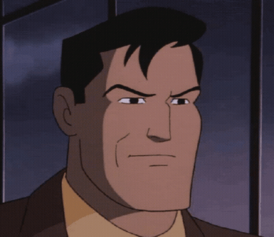 A Close Up Of A Cartoon Man 'S Face With A Serious Look On His Face GIF