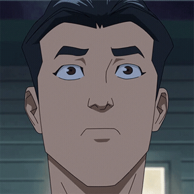 A Close Up Of A Cartoon Man 'S Face With A Serious Look On His Face GIF