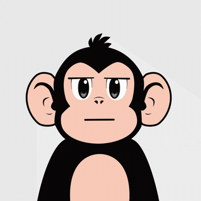 a close up of a cartoon monkey 's face with a surprised look on his face