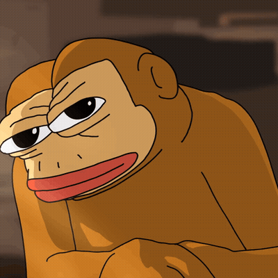 A Close Up Of A Cartoon Monkey With A Red Face GIF
