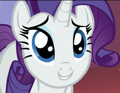 A Close Up Of A Cartoon Pony With A Sad Look On Its Face GIF