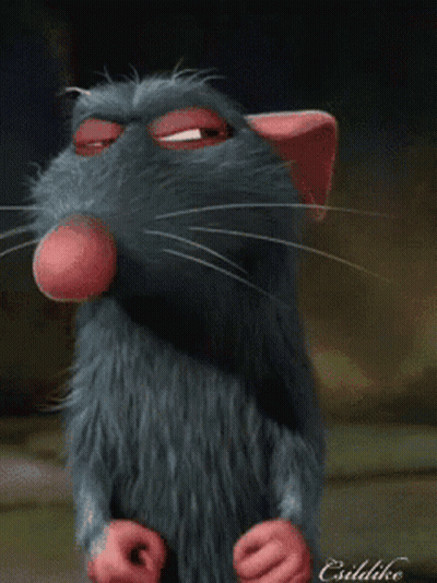 A Close Up Of A Cartoon Rat With The Word Couldlike On The Bottom Right GIF