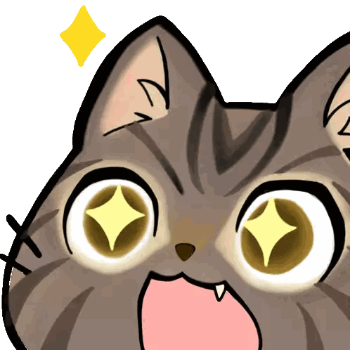 A Close Up Of A Cat 'S Face With Its Mouth Open Sticker