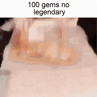 A Close Up Of A Cat 'S Face With The Words 100 Gems No Legendary On The Bottom GIF