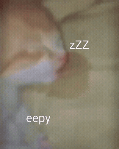 A Close Up Of A Cat Sleeping With The Words Zzz Eepy Above It GIF