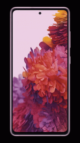 A Close Up Of A Cell Phone Screen With A Purple Flower On It GIF