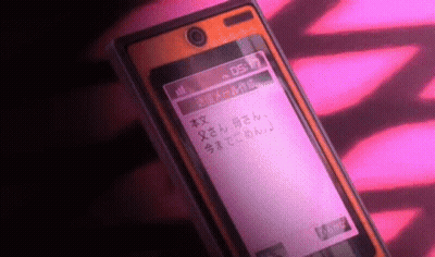 A Close Up Of A Cell Phone With A Pink Background GIF