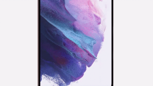 A Close Up Of A Cell Phone With A Purple And Blue Background GIF