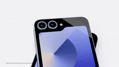 A Close Up Of A Cell Phone With Two Cameras On The Front GIF