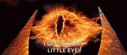 A Close Up Of A Demon 'S Eye With Lightning Coming Out Of It . GIF